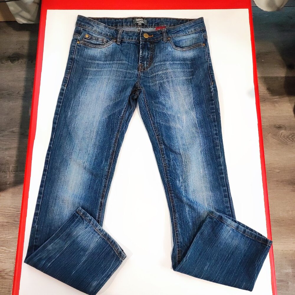 RW&CO. Premium Denim jeans low-rise straight leg dark washed blue women's siz 29